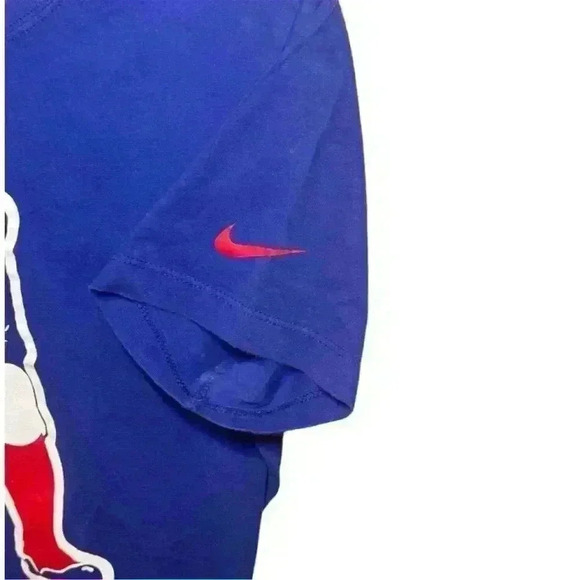 Nike New England Patriots Throwback Logo Women's T-Shirt Blue Size Large - Picture 3 of 8